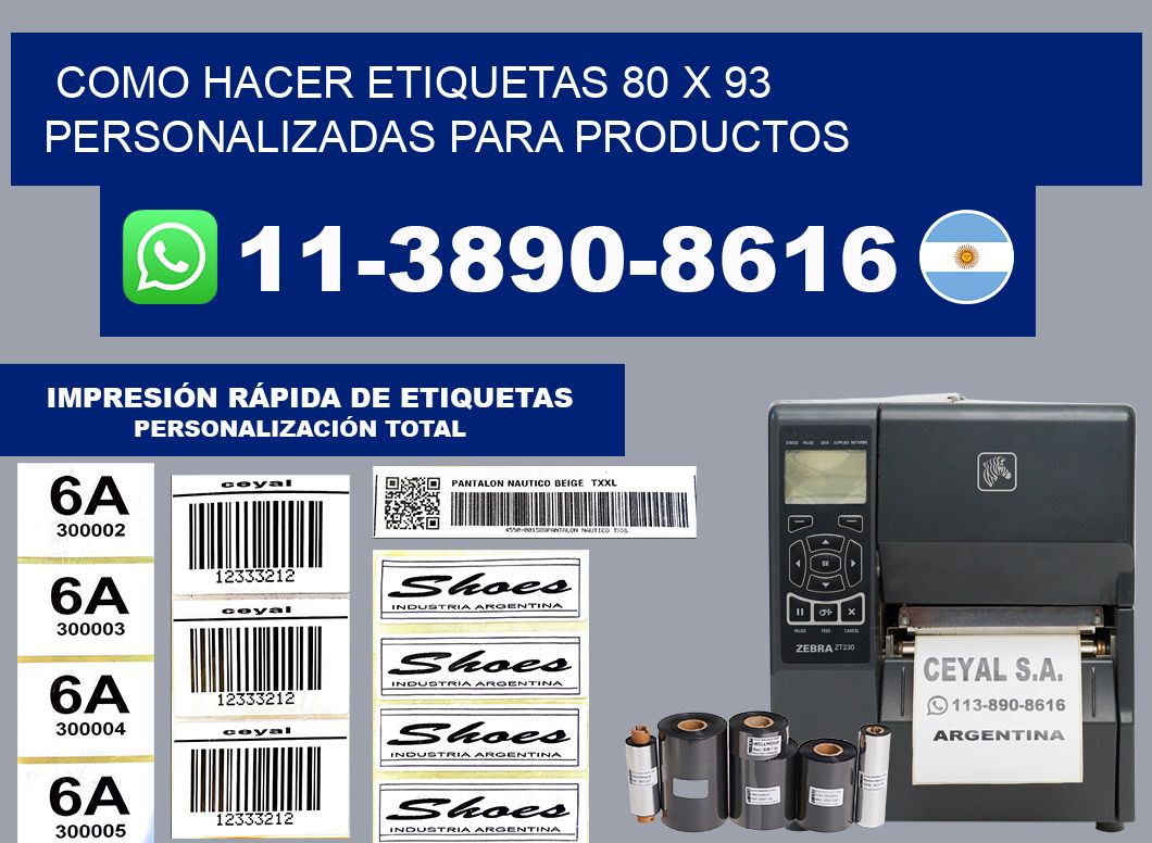 como hacer etiquetas 80 x 93 personalizadas para productos