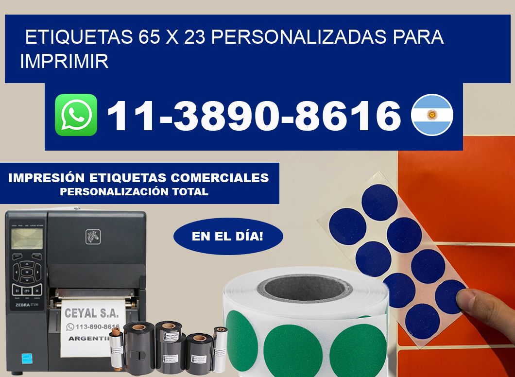 etiquetas 65 x 23 personalizadas para imprimir