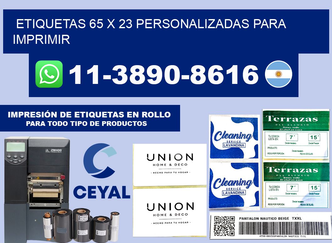 etiquetas 65 x 23 personalizadas para imprimir