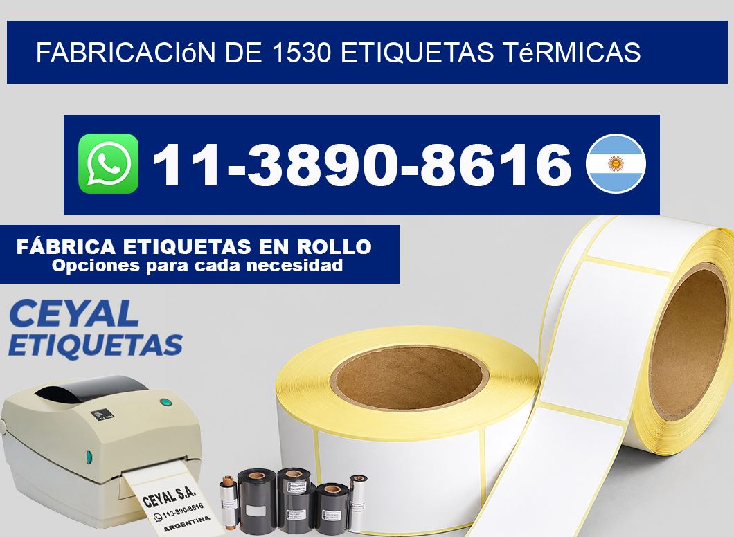 fabricación de 1530 etiquetas térmicas