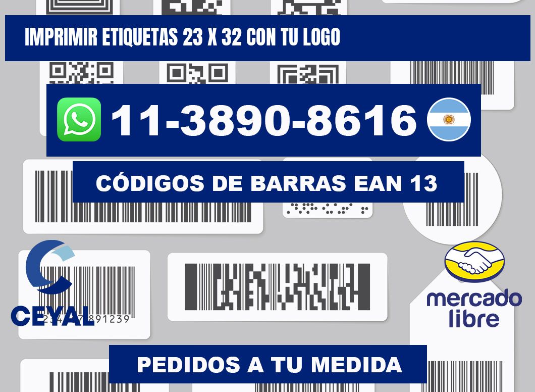imprimir etiquetas 23 x 32 con tu logo