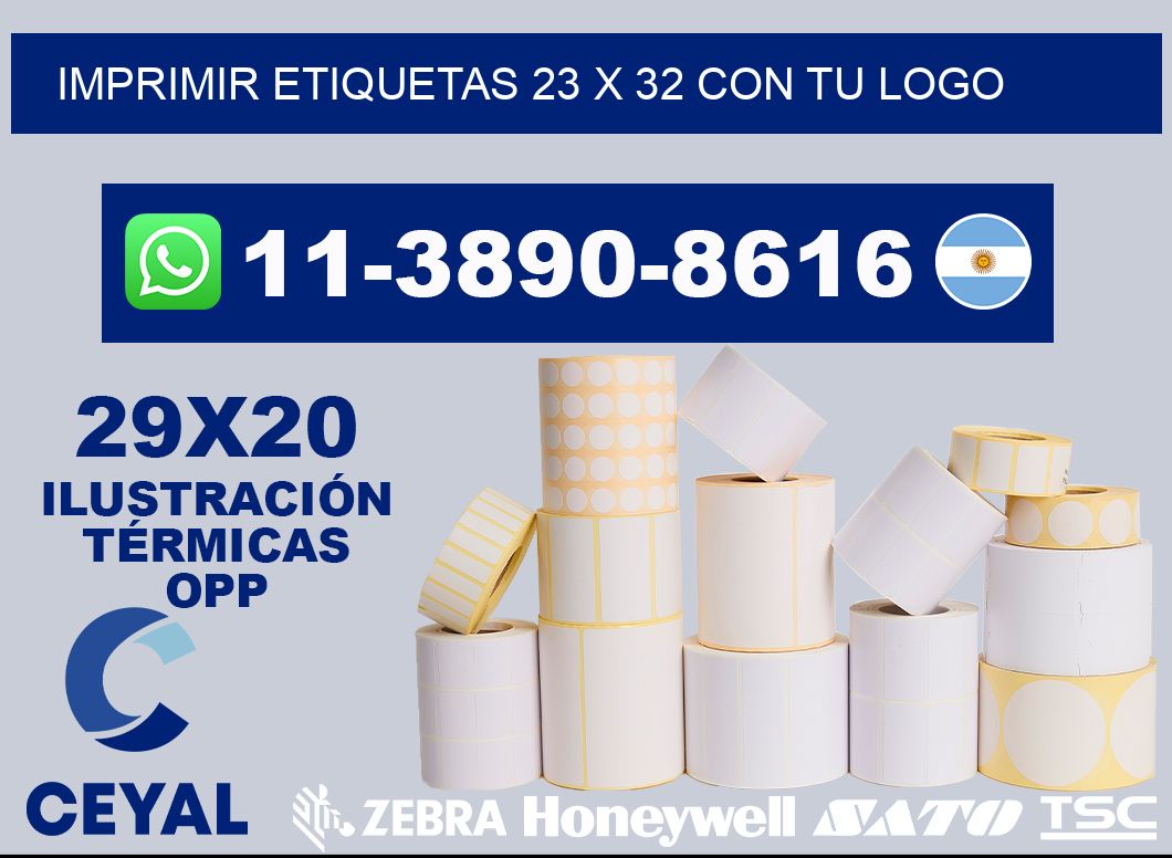 imprimir etiquetas 23 x 32 con tu logo