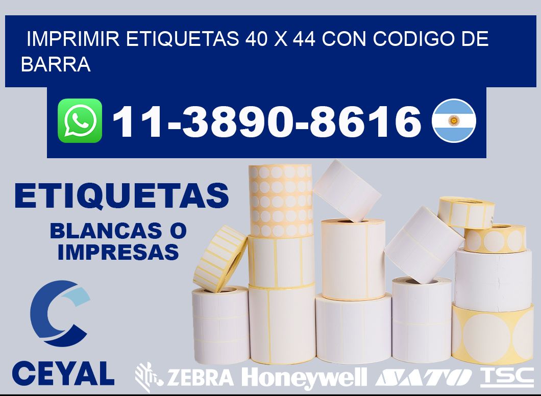 imprimir etiquetas 40 x 44 con codigo de barra