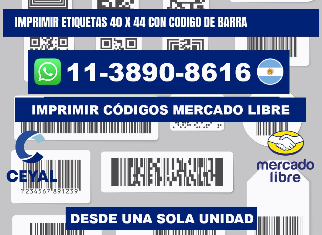 imprimir etiquetas 40 x 44 con codigo de barra