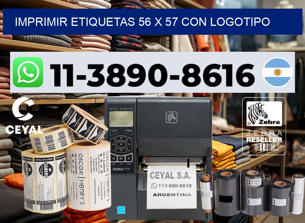 imprimir etiquetas 56 x 57 con logotipo