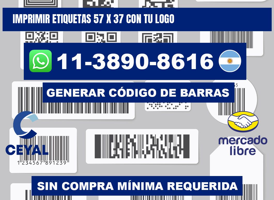 imprimir etiquetas 57 x 37 con tu logo