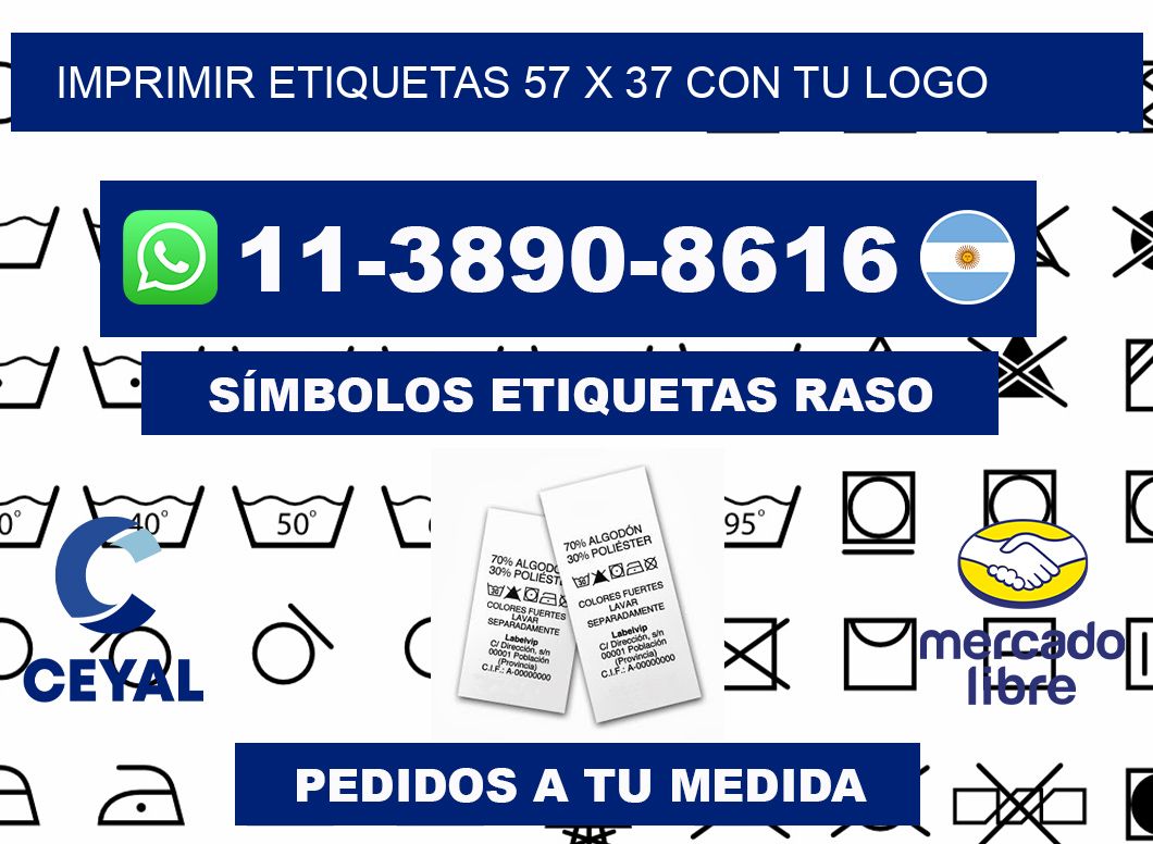 imprimir etiquetas 57 x 37 con tu logo
