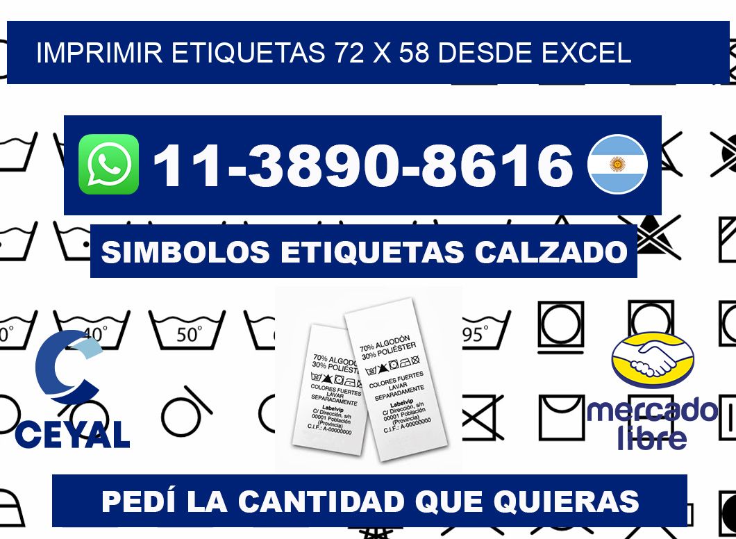 imprimir etiquetas 72 x 58 desde excel