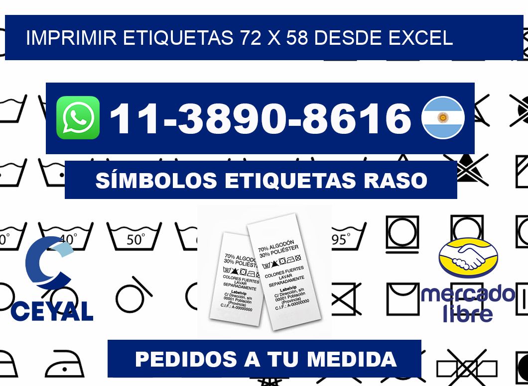 imprimir etiquetas 72 x 58 desde excel