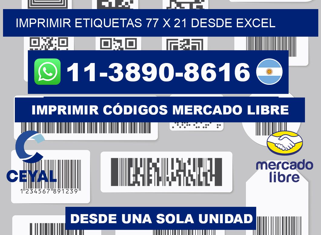 imprimir etiquetas 77 x 21 desde excel