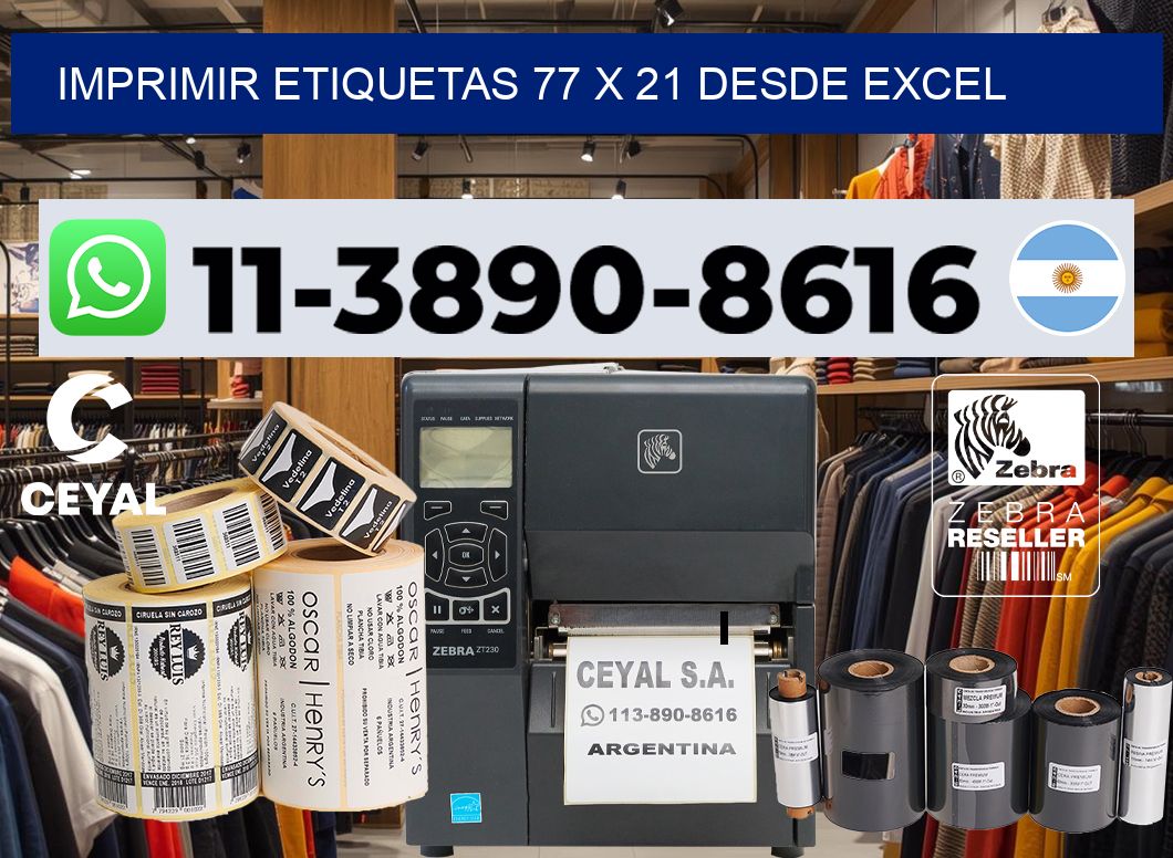 imprimir etiquetas 77 x 21 desde excel