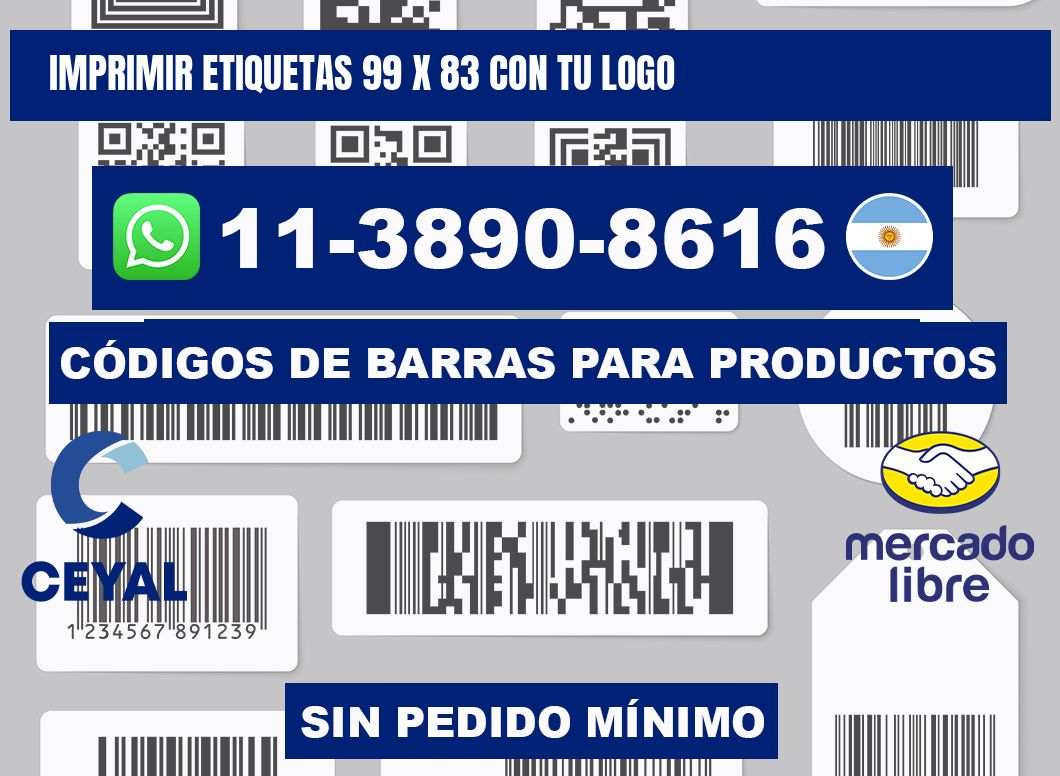 imprimir etiquetas 99 x 83 con tu logo