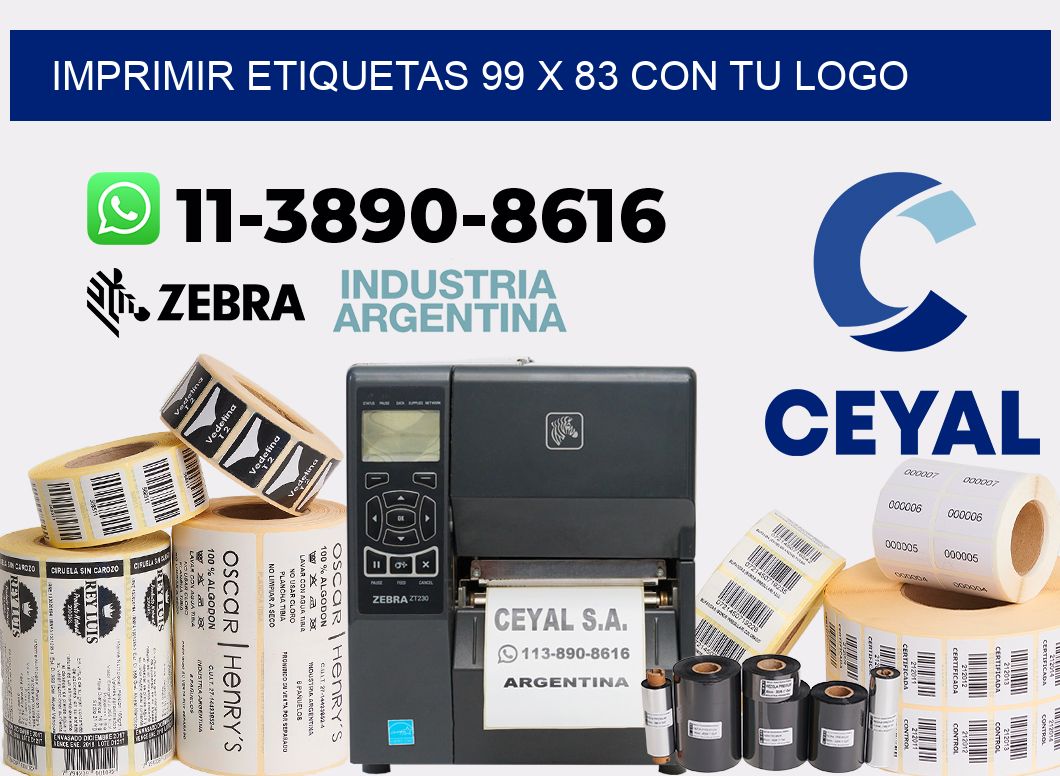 imprimir etiquetas 99 x 83 con tu logo