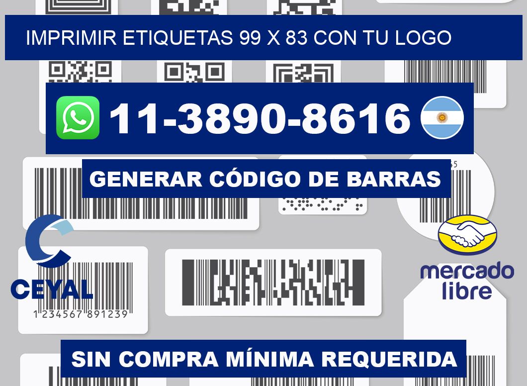 imprimir etiquetas 99 x 83 con tu logo