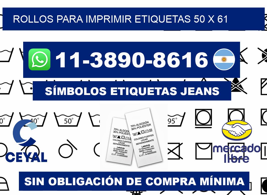 rollos para imprimir etiquetas 50 x 61