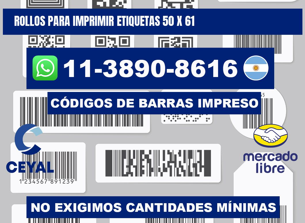 rollos para imprimir etiquetas 50 x 61
