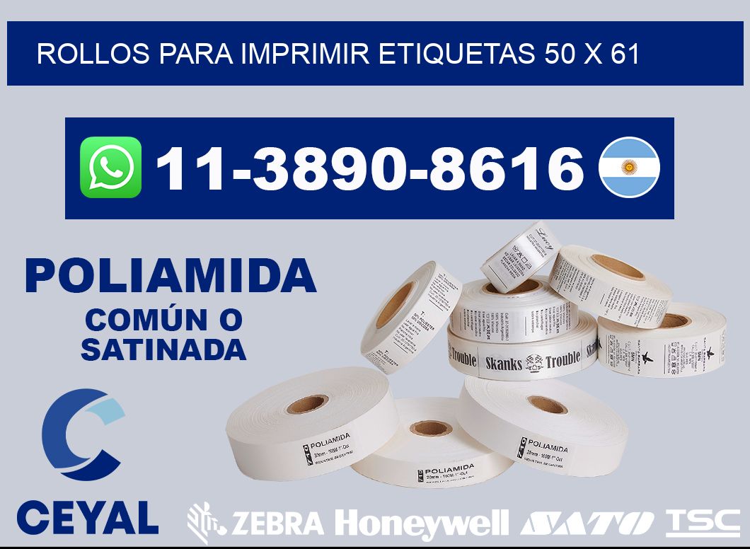 rollos para imprimir etiquetas 50 x 61