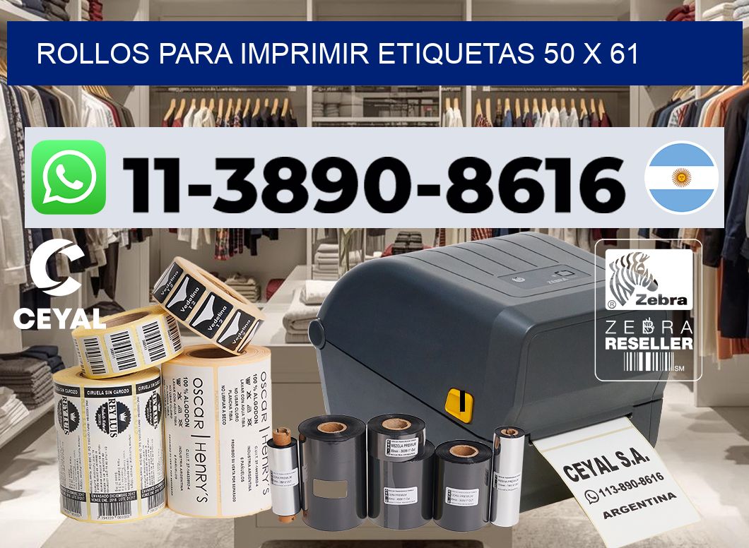 rollos para imprimir etiquetas 50 x 61