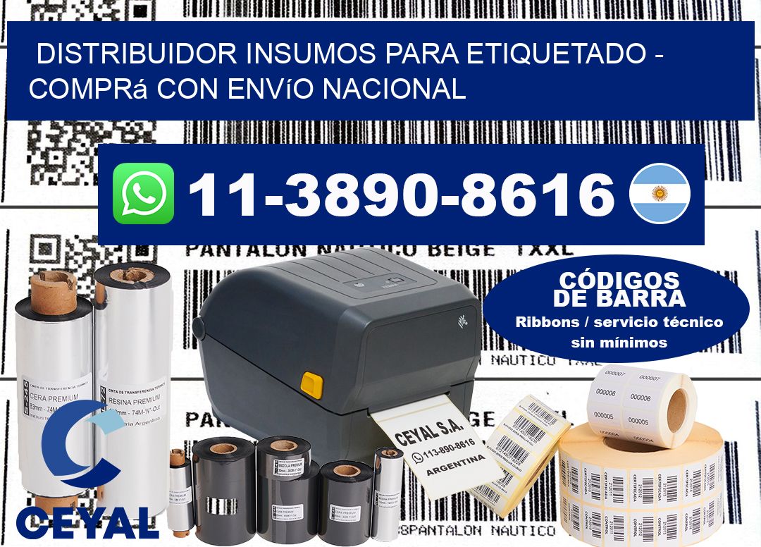 DISTRIBUIDOR INSUMOS PARA ETIQUETADO - Comprá con envío nacional