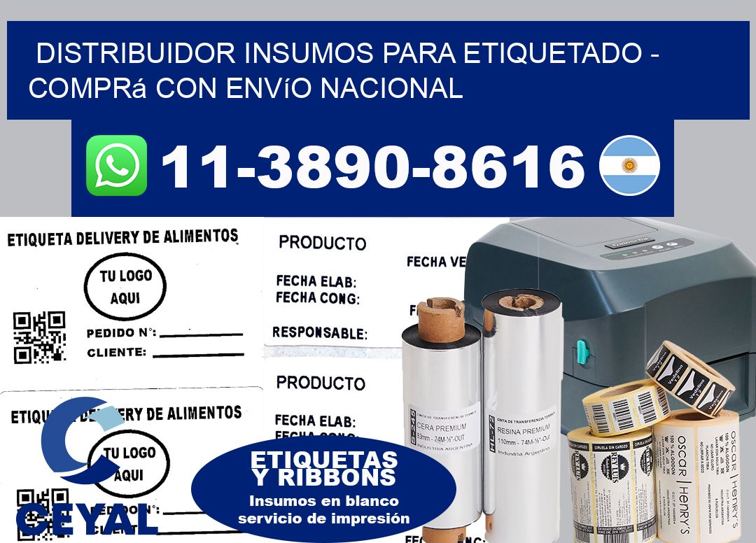 DISTRIBUIDOR INSUMOS PARA ETIQUETADO - Comprá con envío nacional