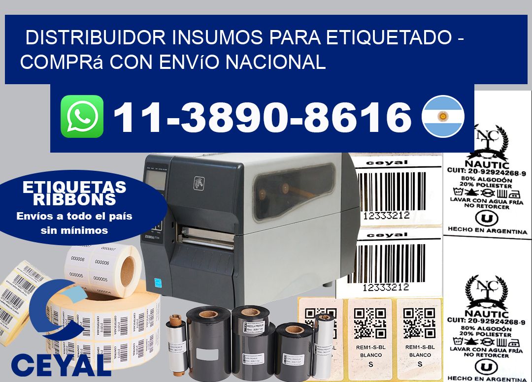 DISTRIBUIDOR INSUMOS PARA ETIQUETADO – Comprá con envío nacional
