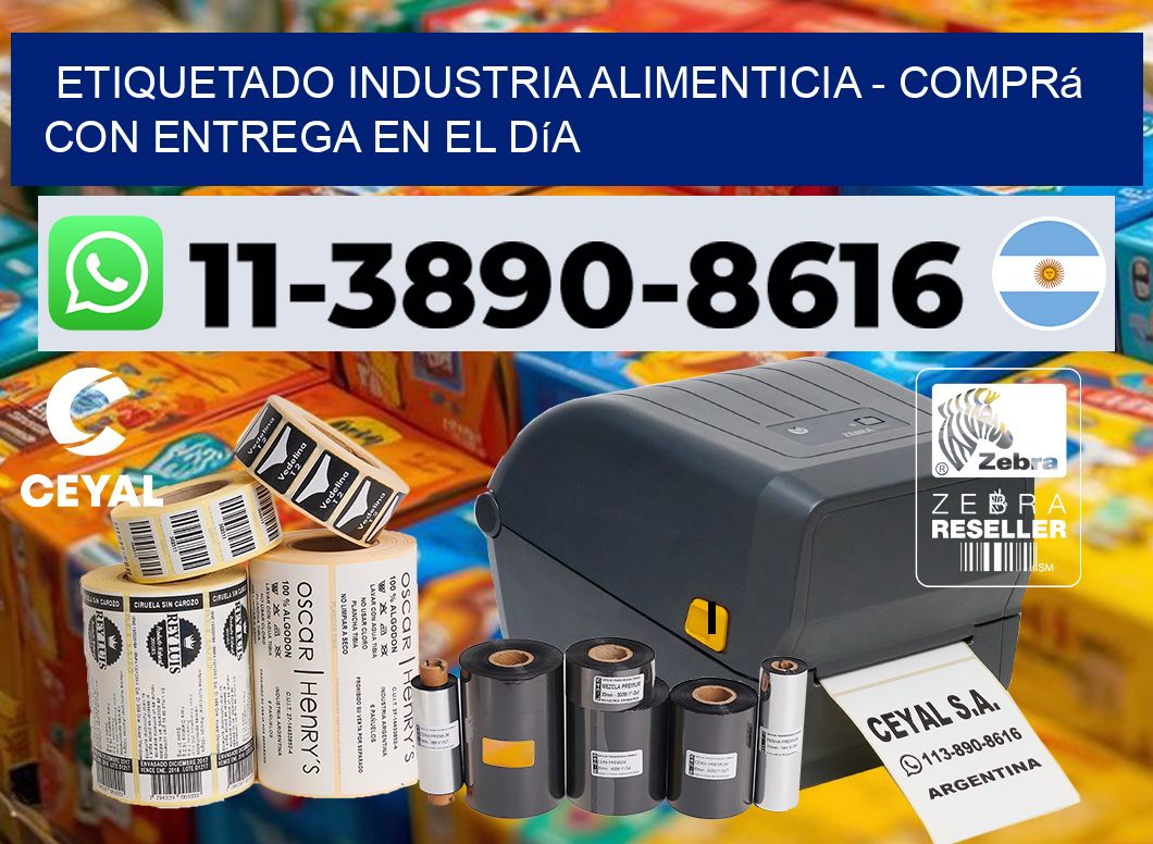 ETIQUETADO INDUSTRIA ALIMENTICIA - Comprá con entrega en el día