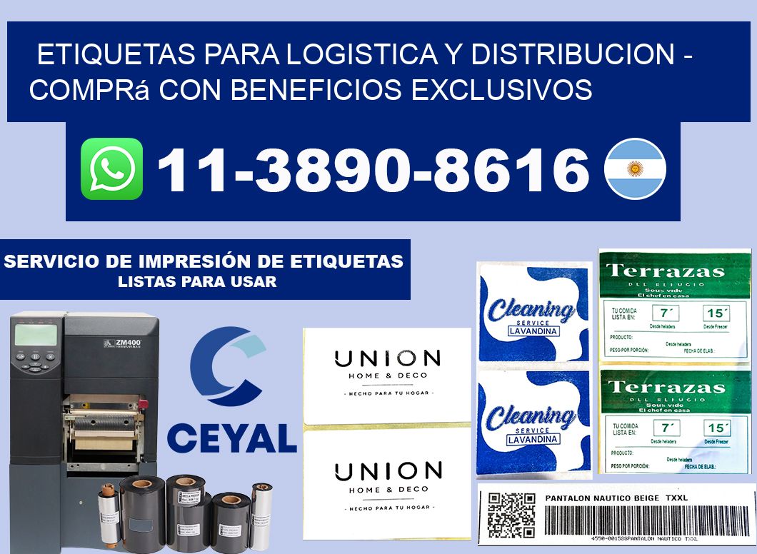 ETIQUETAS PARA LOGISTICA Y DISTRIBUCION - Comprá con beneficios exclusivos