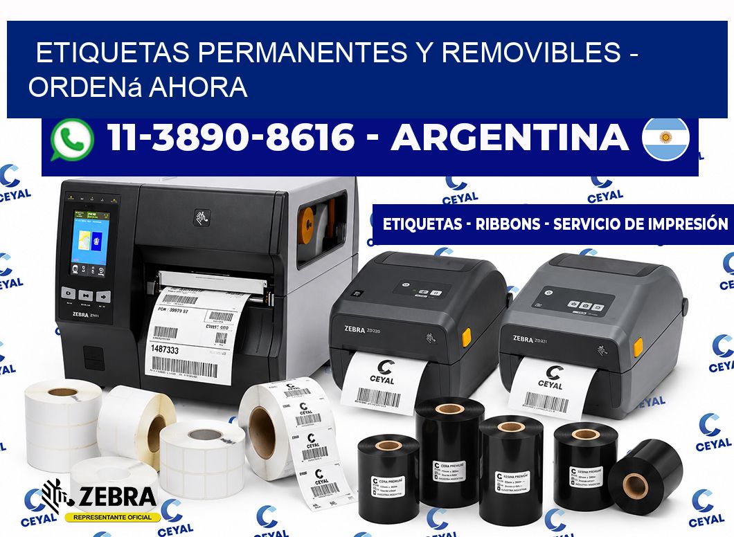 ETIQUETAS PERMANENTES Y REMOVIBLES - Ordená ahora