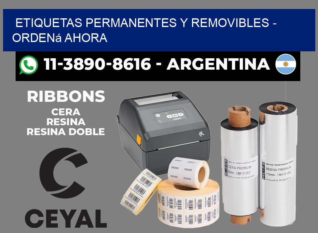 ETIQUETAS PERMANENTES Y REMOVIBLES - Ordená ahora