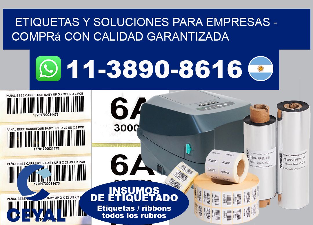 ETIQUETAS Y SOLUCIONES PARA EMPRESAS - Comprá con calidad garantizada