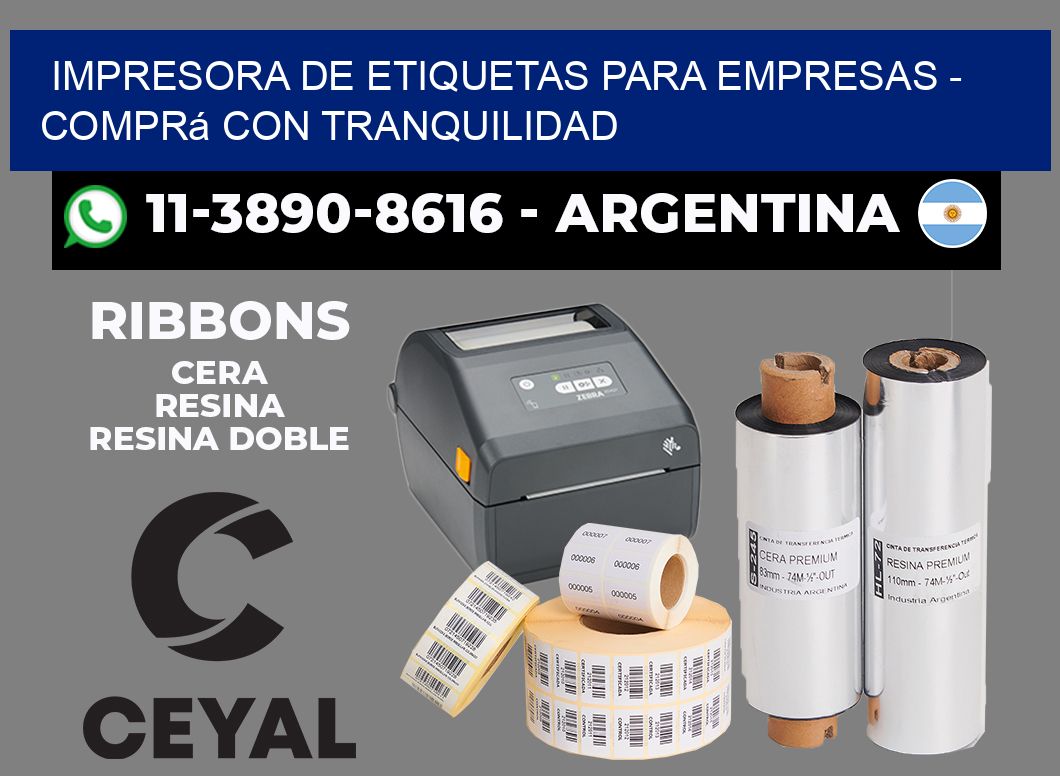 IMPRESORA DE ETIQUETAS PARA EMPRESAS - Comprá con tranquilidad