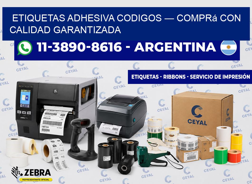etiquetas adhesiva codigos — Comprá con calidad garantizada