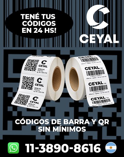 Códigos barras en Papel - Comprá sin mínimos